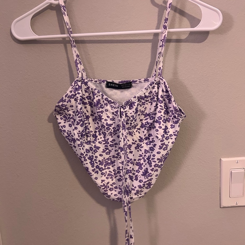 SHEIN Purple Floral Top